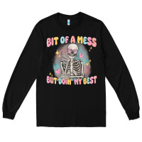 Black bit of a mess but doing my best Long Sleeve Tee - MaliasSmallBusiness