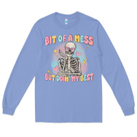 Colony Blue bit of a mess but doing my best Long Sleeve Tee - MaliasSmallBusiness