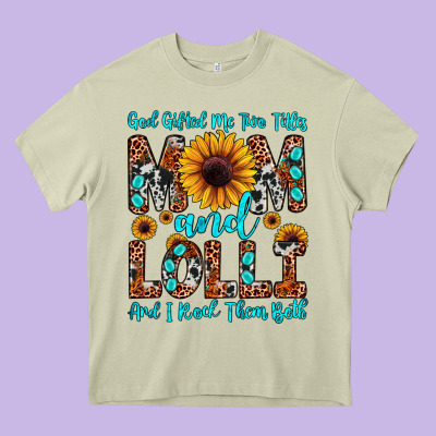 God Gifted Me Two Titles Mom And Lolli  And I Rock Heavy Core Tee Designed By Jahusdesignshop