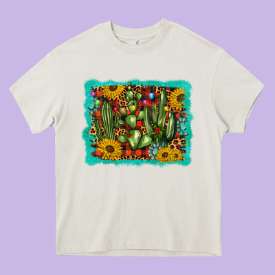 Cactus Christmas Heavy Core Tee Designed By Barkaloodesign
