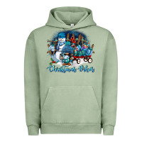 Pigment Oil Green christmas vibes Urban Hoodie - FaDigitalArtStudio