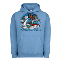 Pigment Pebble Blue christmas vibes Urban Hoodie - FaDigitalArtStudio