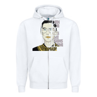 White RBG Ruth Bader Ginsburg Women Belong In All Places Zipper Hoodie - Bettercallsaul