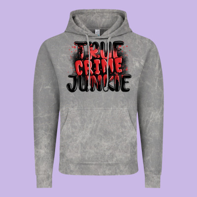 True Crime Junkie Vintage Hoodie Designed By Maliassmallbusiness