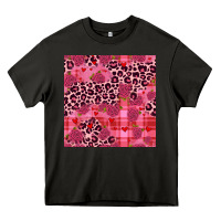 Asphalt valentines day roses leopard seamless pattern Heavy Core Tee - JahusDesignShop