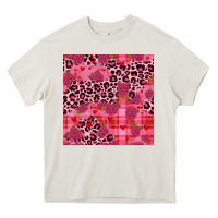 Cream valentines day roses leopard seamless pattern Heavy Core Tee - JahusDesignShop