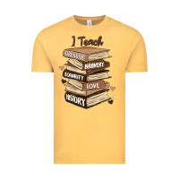 Vintage Mustard i teach strength bravery equality love history Vintage Tee - MaliasSmallBusiness