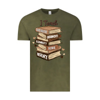 Vintage Olive i teach strength bravery equality love history Vintage Tee - MaliasSmallBusiness