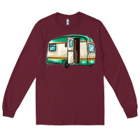 Burgundy caravan Long Sleeve Tee - MaliasSmallBusiness