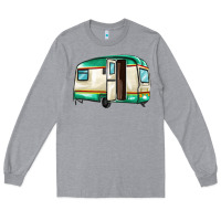 Heather Grey caravan Long Sleeve Tee - MaliasSmallBusiness