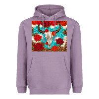 Lavender bull skull rose Heavyweight Hoodie - TumblerDesignByShophia