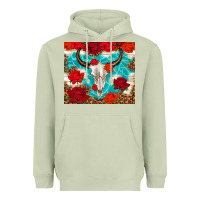 Matcha bull skull rose Heavyweight Hoodie - TumblerDesignByShophia