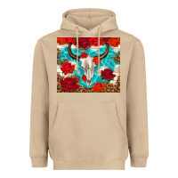 Mushroom bull skull rose Heavyweight Hoodie - TumblerDesignByShophia