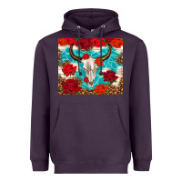 Plum bull skull rose Heavyweight Hoodie - TumblerDesignByShophia