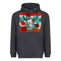 Smoke bull skull rose Heavyweight Hoodie - TumblerDesignByShophia