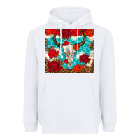 White bull skull rose Heavyweight Hoodie - TumblerDesignByShophia