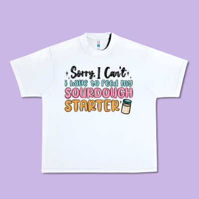 Sorry I Can T I Have To Feed My Sourdough Starter Urban Heavy Tee Designed By Maliassmallbusiness