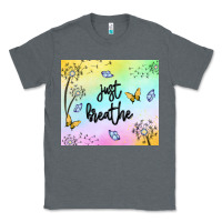 Charcoal Heather just breathe Classic Tee - MaliasSmallBusiness