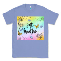 Colony Blue just breathe Classic Tee - MaliasSmallBusiness