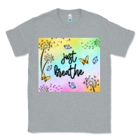 Heather Grey just breathe Classic Tee - MaliasSmallBusiness