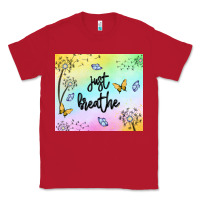 Red just breathe Classic Tee - MaliasSmallBusiness
