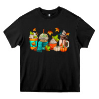 Black fall coffee cups Heavy Core Tee - AdoDesignShop