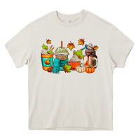 Cream fall coffee cups Heavy Core Tee - AdoDesignShop
