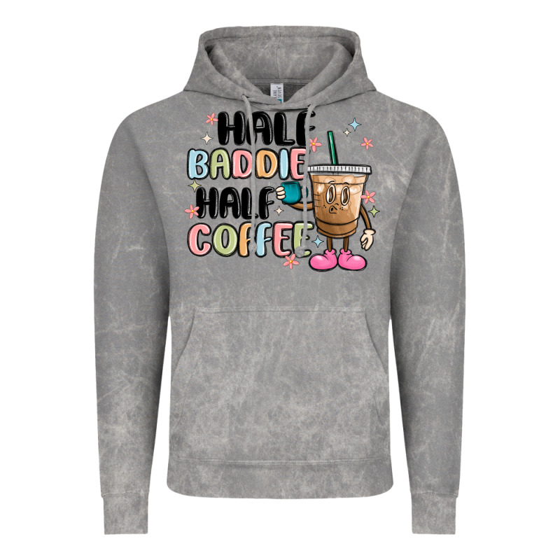 Half Baddie Half Coffee Vintage Hoodie by MaliasSmallBusiness | Teevron