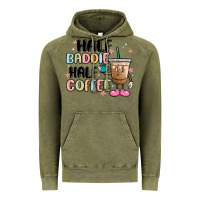 Vintage Olive half baddie half coffee Vintage Hoodie - MaliasSmallBusiness