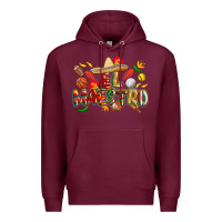 Burgundy cinco de mayo el maestro Premium Hoodie - CowGirlArtShop