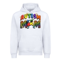 White Autism mom Urban Hoodie - FaDigitalArtStudio