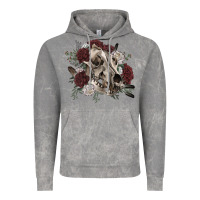 Cloud Rock Floral boho wolf skull Vintage Hoodie - RanaPortraitStore