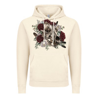 Vintage Artic Floral boho wolf skull Vintage Hoodie - RanaPortraitStore