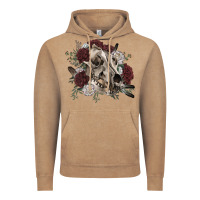 Vintage Coffee Floral boho wolf skull Vintage Hoodie - RanaPortraitStore