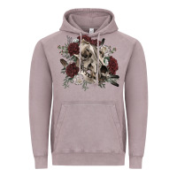 Vintage Zinc Floral boho wolf skull Vintage Hoodie - RanaPortraitStore