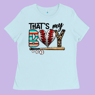 Baseball Ladies Tee Designed By Cowhidedigitalart
