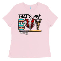 Bubblegum Pink baseball Ladies Tee - CowhideDigitalArt