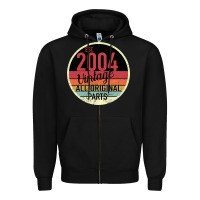 Black 15th Birthday gift Vintage 2004 Zipper Hoodie - Bettercallsaul