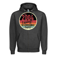 Charcoal Heather 15th Birthday gift Vintage 2004 Zipper Hoodie - Bettercallsaul