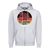 Heather Grey 15th Birthday gift Vintage 2004 Zipper Hoodie - Bettercallsaul