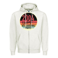 Oatmeal Heather 15th Birthday gift Vintage 2004 Zipper Hoodie - Bettercallsaul