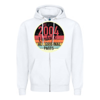 White 15th Birthday gift Vintage 2004 Zipper Hoodie - Bettercallsaul