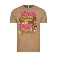 Vintage Coffee jesus praising and farm raising Vintage Tee - MaliasSmallBusiness