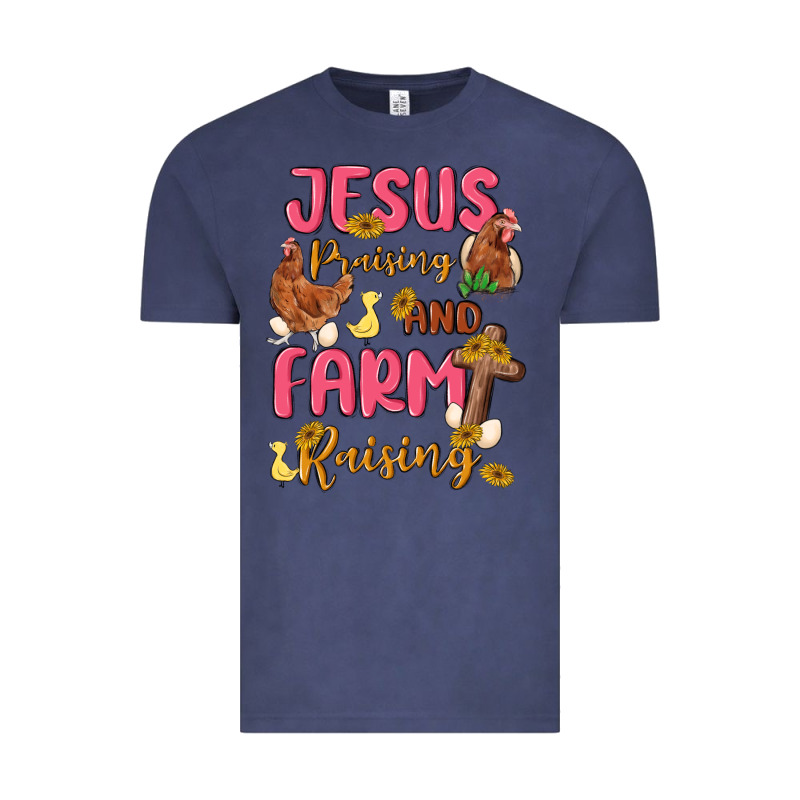 Jesus Praising And Farm Raising Vintage Tee by MaliasSmallBusiness | Teevron