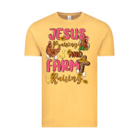 Vintage Mustard jesus praising and farm raising Vintage Tee - MaliasSmallBusiness