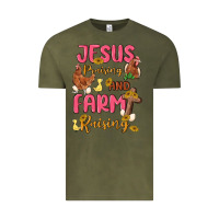 Vintage Olive jesus praising and farm raising Vintage Tee - MaliasSmallBusiness