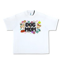 White dog mom Urban Heavy Tee - MaliasSmallBusiness
