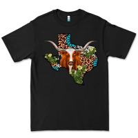 Black longhorn texas map Premium Tee - AdoDesignShop