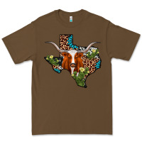 Cacao longhorn texas map Premium Tee - AdoDesignShop