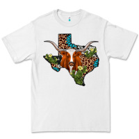 White longhorn texas map Premium Tee - AdoDesignShop